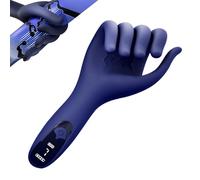 Vibromasseur d'entraînement de pénis de doigt avec 9 modes de vibration, vibrateur de gland, stimulateur de gland, masturbateurs, jouet sexuel pour homme solo (main droite)