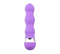 Vibromasseur en silicone à vitesse réglable avec stimulation | Disponible en deux tailles et quatre couleurs, silicone de qualité alimentaire étanche et alimenté par batterie(Small Purple)