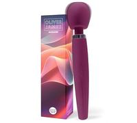 Vibromasseur Femme Clitoridien Puissant par Oliver James - Vibrateur Rechargeable, Vibro-Masseur en Silicone - Sextoy Femme & Couple, Stimulateur Clitoridien, 30,5 x 5,6 cm (Violet Foncé)