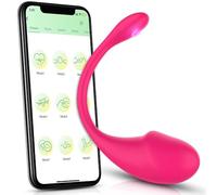 Vibromasseur Femme Connecté avec Application, Œuf Vibrant, Stimulateur Clitoridien et Point G Portable, 10 Modes de Vibration,Masseur Intime，Jouet Intime Adulte Discret pour Couple