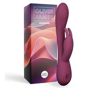 Vibromasseur Jouet Lapin par Oliver James - 10 Modes de Vibration, Silicone Discret et Puissant, Point G & Clitoris, Jouet Intime pour Femme, Jouets pour Adultes, Vibromasseurs (Violet Foncé)