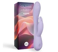 Vibromasseur Jouet Lapin par Oliver James - 10 Modes de Vibration, Silicone Discret et Puissant, Point G & Clitoris, Jouet Intime pour Femme, Jouets pour Adultes, Vibromasseurs (Lilas)