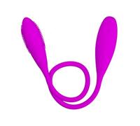 Vibromasseur pour couples, 7 modes double gode vibrateur en silicone étanche gode à double extrémité sûr pour couples clitoris anal mamelon vaginal