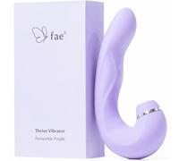 Vibromasseur pour femmes - Stimulateur 3 en 1 du point G et du clitoris avec fonction d'aspiration, de pression et de vibration - Sex toy rechargeable en silicone - Thrive, Periwinkle Purple