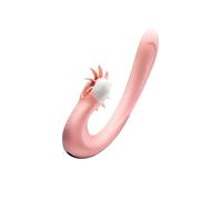 Vibromasseur Rabbit avec langue rotative 12 modes de vibration Léchage G Point clitoris batterie forte sous 45DB niveau sonore Langue vibrante 100% étanche