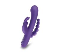 Vibromasseur Rabbit Triple Pleasure Vibrator Violet