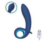 Vibromasseur rechargeable gonflable (bleu)