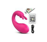 Vibromasseur sans fil rouge pour femmes, télécommande Bluetooth, œuf vibrant pour panty, stimulation clitoridienne et point G, masseur