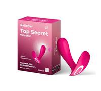 Satisfyer Vibromasseur portatif Top Secret - Bluetooth, 2 moteurs, silencieux - Rose
