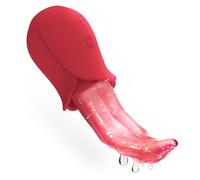 Vibromasseur sex toýs femme, 10 Vibrations stimulateur clitoridien Réaliste Langue, Faible bruit jouet sexualité couple pour Mamelon, Sein, Silicone Vibro Jouets Sexuels pour Adultes