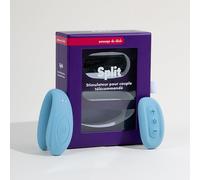 Vibromasseur télécommandé pour couple Split Passage du Désir - point G et clitoris, résistant aux éclaboussures, rechargeable USB - Bleu