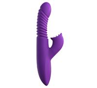 Vibromasseur vaginal Rabbit à poussée avec double gode stimulateur...
