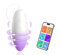 Vibromasseurs Feminin Vibrant Femme à Distance, Qoosea Portable Sextoyse Couple Plaisir Vibro avec APP 10 Modes, Oeuf Vibrator pour Point G et Clitoris, Étanche Sextoyse Femme Clitoridienne-Violet