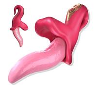 Vibromasseurs sex toýs femme, Vibrateurs Réalistes Pour Lécher La Langue, 3 IN 1 Gode vibro-masseur Sex toys avec 9 modes de vibration et 9 modes de léchage, Vibrateur point G