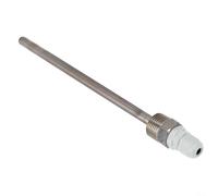 Vibsky 1 puits thermowell NPT en acier inoxydable pour capteurs de température, tube de protection de sonde OD de 8 mm, coque pour usage solaire et industriel, argent (150 mm)