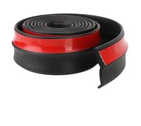 Vibsky 2,5 m de pare-chocs avant de voiture, spoiler de lèvre, jupe de menton en caoutchouc flexible pour montage, noir