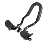 Vibsky Alliage d'aluminium pour guidon de vélo de route, de montagne, de triathlon, de vélo, tri pour barres avec coussin en éponge amovible, pour tube de 226 à 254 mm, noir