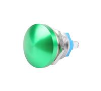 Vibsky Bouton poussoir à tête champignon 16 mm avec réinitialisation automatique momentanée 1NO 3 A 250 V AC IP65 Panneau de commande en métal étanche Rouge