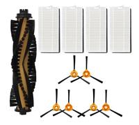 Vibsky Brosse principale, brosses latérales et kit de filtre pour Conga M50 / pour aspirateur robot X-Treme - 1 brosse rouleau principale, 6 brosses latérales, 4 filtres, pièces de rechange pour