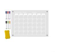Vibsky Calendrier magnétique en acrylique transparent effaçable à sec pour organiser la famille et les listes (grand)