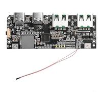 Vibsky Carte mère 22,5 W à charge rapide, carte mère d'alimentation mobile à monter soi-même avec affichage LED numérique, piles 3,65 V 4,2 V, circuit imprimé noir (C)