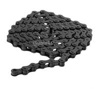 Vibsky Chaîne de vélo anti-rouille à une vitesse 96 maillons 1/2 x 1/8 pour pignon fixe (noir)