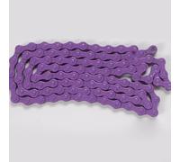 Vibsky Chaîne de vélo antirouille à une vitesse unique 96 maillons 1/2 x 1/8 pour pignon fixe (violet)