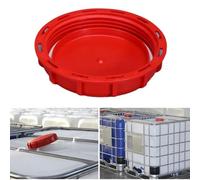 Vibsky Couvercle de réservoir IBC avec joint pour réservoir de 1000 L, couvercle en polypropylène rouge pour IBC en plastique et conteneurs de stockage en vrac