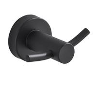 Vibsky Crochet mural en acier inoxydable 304 pour clés, serviettes et 65 x 50 x 50 mm, noir/argent, installation facile avec clou