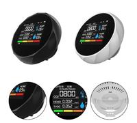 Vibsky Détecteur de dioxyde de carbone 6 en 1 et moniteur de qualité de l'air, mesure la température et l'humidité TVOC, contrôle par application WiFi, alarme de couleur visuelle, audible à 1000 ppm