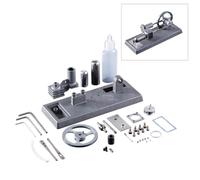 Vibsky Ensemble de modèles de moteur en métal pour apprentissage STEM, 16 x 6 x 7,45 cm, kit en alliage d'aluminium avec volant d'inertie et composants de piston