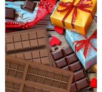 Vibsky Ensemble de moules en silicone pour chaudière double chaudière et chocolat - Capacité de 1200 ml - Qualité alimentaire - Antiadhésif - Avec moules à bonbons en silicone