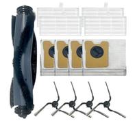 Vibsky Eufy Aspirateur robot C10 avec pièces de rechange pour station auto-vide, lot de 13 accessoires avec brosse principale, brosses latérales, filtres, serpillères et sacs à poussière