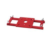 Vibsky Gabarit à mortaiser pour le travail du bois, guide de fente centrale pour aners de 65 mm, fenêtre invisible 2 en 1 avec centrage automatique, compatible avec les planches de 0 à 4 cm, rouge