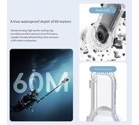 Vibsky Insta360 X5 Boîtier de plongée étanche 60 m avec couvercle d'objectif, construction en ABS + PC transparent pour photographie et vidéographie sous-marines