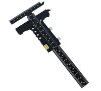 Vibsky Jauge de marquage coulissante en alliage d'aluminium pour le travail du bois, règle à tracer en forme de T avec réglage fin (D)