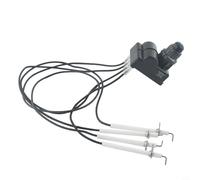 Vibsky Kit d'allumage pour gril à 2 brûleurs de 71,1 cm, allumeur électrique à 4 prises avec broches en céramique, alimentation par pile AA CC 1,5 V (non incluse)