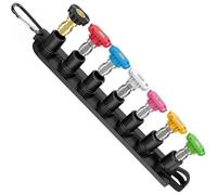 Vibsky Kit de buse de nettoyeur haute pression 7 en 1 4000 psi, connexion rapide de 6,35 mm pour nettoyage de voiture et extérieur