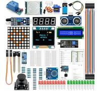 Vibsky Kit de démarrage Arduino avec 85 modules pour projets Nano V3.0, Mega 2560 et R3, comprend un écran OLED, un relais, des capteurs, des moteurs, une platine d'expérimentation et des composants