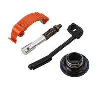 Vibsky Kit de remplacement pour pompe à huile et tuyau de rechange pour tronçonneuses Husqvarna 435, 440E, 445, 450, 340, 345, 350 - Comprend tuyau, turbine, pompe, couvercle de fermeture