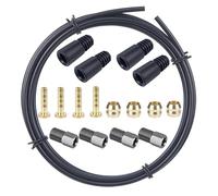 Vibsky Kit de réparation de tuyau de frein hydraulique de vélo 2,5 m avec 4 olives et aiguilles à huile, pour MT2/MT4/MT5/MT6/MT7/MT8, pour SRAM Guide/DB/XX/XO, Tektro, noir
