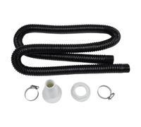 Vibsky Kit de tuyau flexible de pompe de cale de 1,8 m avec colliers de serrage et connecteur, PVC ondulé pour bateau, 19-29 mm