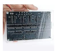 Vibsky Kit d'horloge de circuit numérique DIY pour la pratique et l'enseignement de la soudure, horloge électronique 6 bits avec carte PCB, alimentation DC 4,5-5,5 V