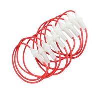 Vibsky Lot de 10 porte-fusibles en verre AGC blanc à connexion rapide pour tubes de fusible de 5 x 20 mm et 6 x 30 mm, 20 AWG, 250 V, 0,5 A-30 A