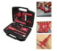 Vibsky Lot de 10 règles d'angle carrées et outils de disposition en queue d'aronde pour le travail du bois, alliage d'aluminium