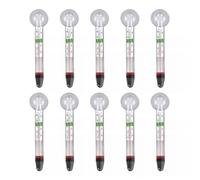 Vibsky Lot de 10 thermomètres d'aquarium en verre pour aquarium avec ventouse puissante, 0-40 ° pour surveillance de l'habitat des tortues et reptiles