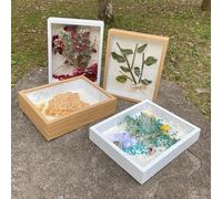 Vibsky Lot de 2 cadres creux 3D en forme de papillon - Vitrine de fleurs séchées fabriquées à la main avec panneau en verre - Décoration murale pour la maison et le bureau - 127 x 178 cm