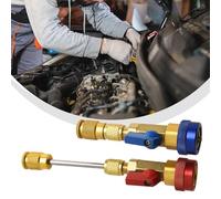 Vibsky Lot de 2 kits d'installation et de démontage rapide de noyau de valve pour R134a et R12, coupleur haute/basse pression réglable pour l'entretien du système de climatisation, de la voiture et de