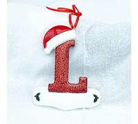 Vibsky Lot de 26 lettres décoratives en résine pour sapin de Noël - Décoration d'intérieur saisonnière et saisonnière (8 cm, 80 g)