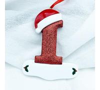 Vibsky Lot de 26 lettres décoratives en résine pour sapin de Noël - Décoration d'intérieur saisonnière et saisonnière (8 cm, 80 g)